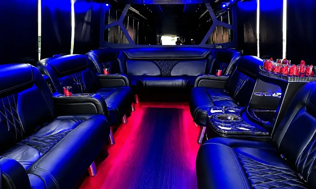 18 Passenger Party Bus (white) for booking