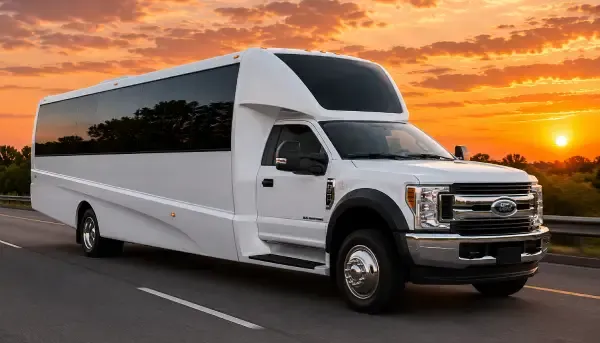 26 Passenger Party Bus (white) for booking