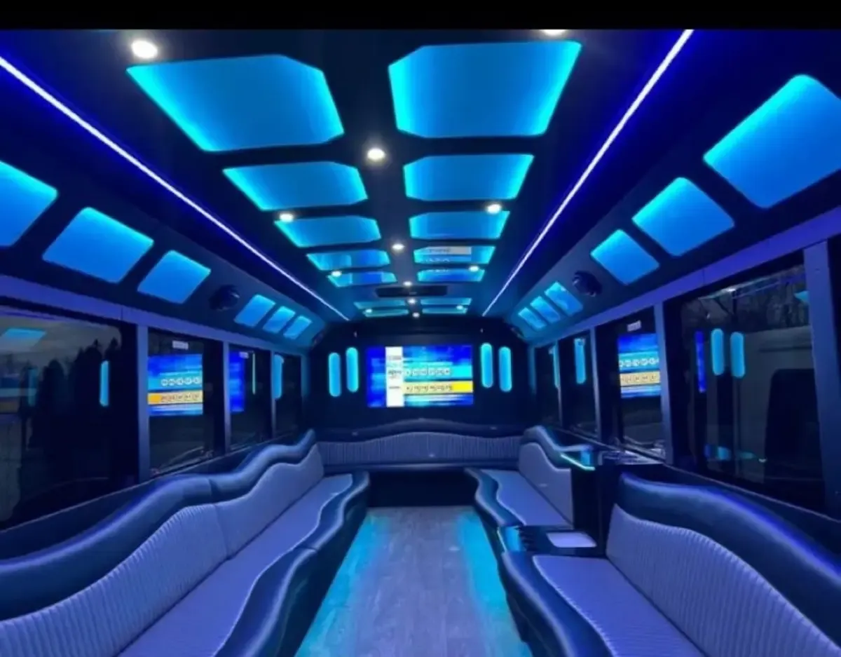 30-Passenger Party Bus 30-Passenger Party Bus (blue) for booking