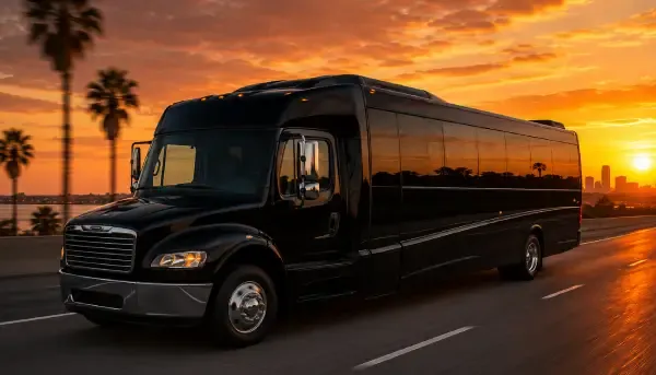 38 Passenger Party Bus (black) for booking