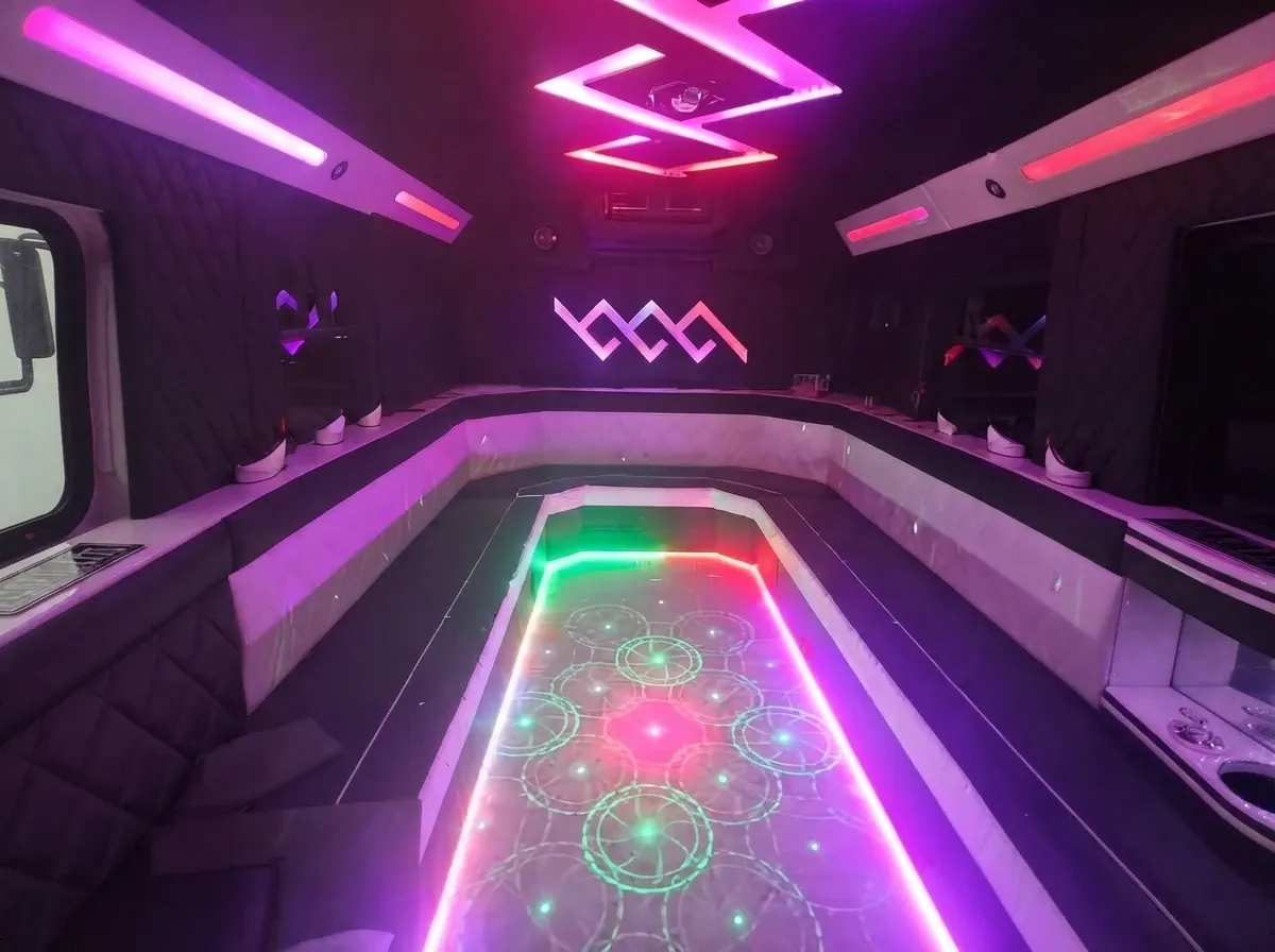 Black Mini Party Bus Black Mini Party Bus for booking