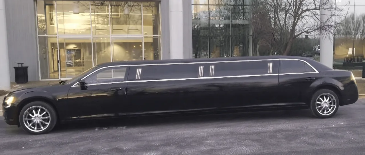 C300 Limousine (black) for party bus rental, pic 2