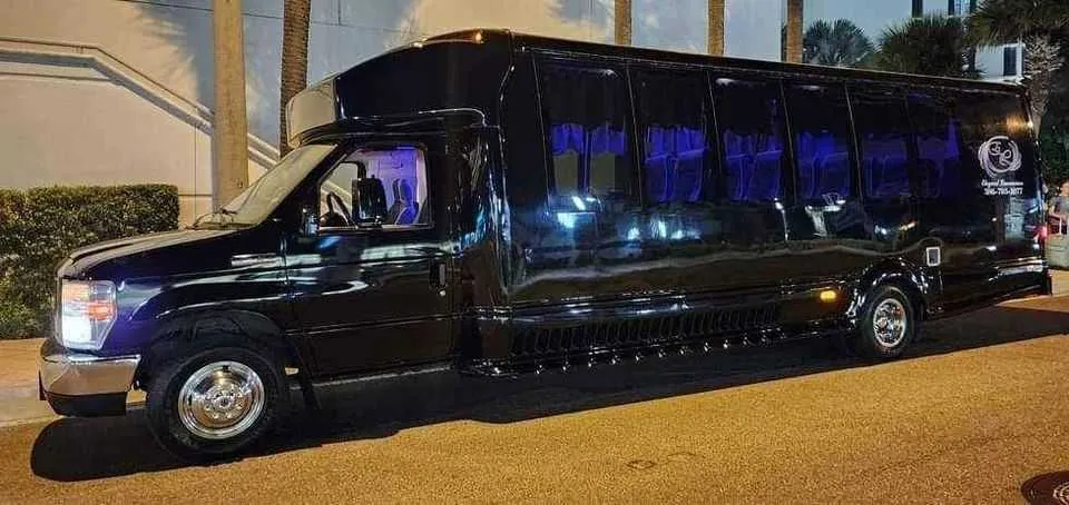 2019 Luxury Party Bus (Dark Shadow) (black) for booking