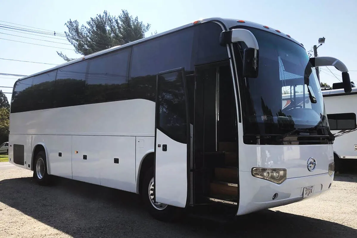 Entertainment Coach for party bus rental, with tinted windows