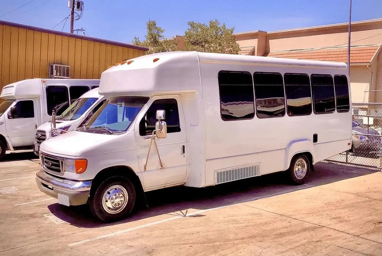 Limousine Party Bus (white) for booking