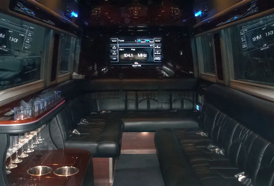 Mercedes-Benz Sprinter Limousine for party bus rental, pic 2