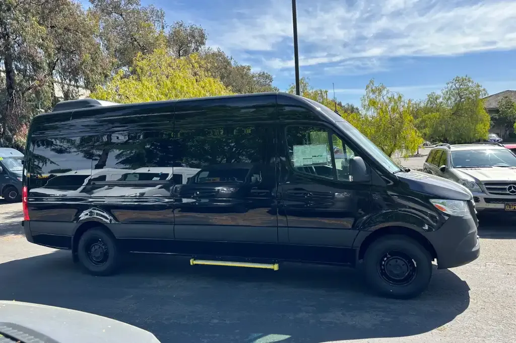 Mercedes-Benz Sprinter Limousine for party bus rental for booking