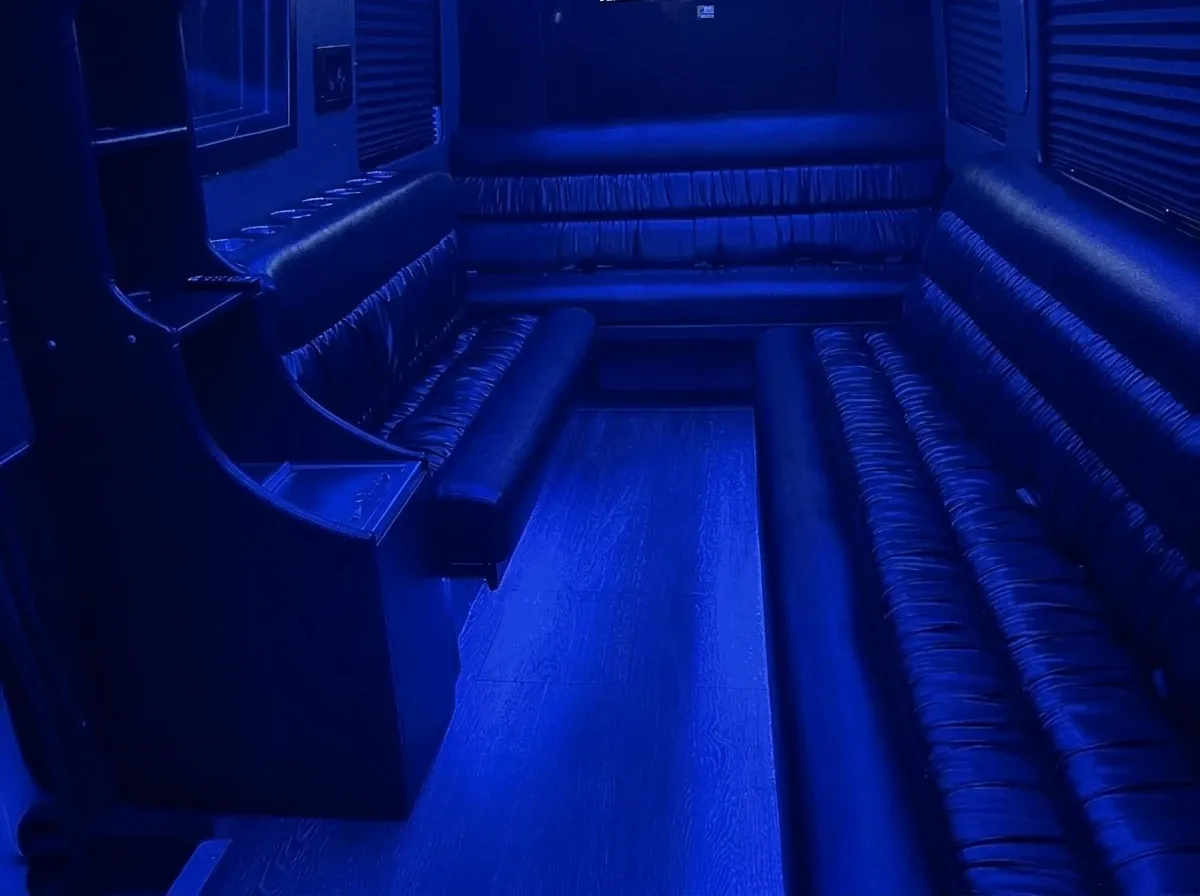 Mercedes-Benz Sprinter Limousine (white) for party bus rental, pic 2