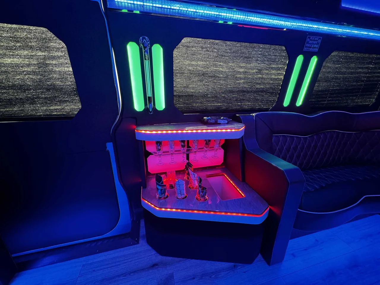 Mercedes-Benz Sprinter Party Limousine Bus (silver) for party bus rental, pic 8