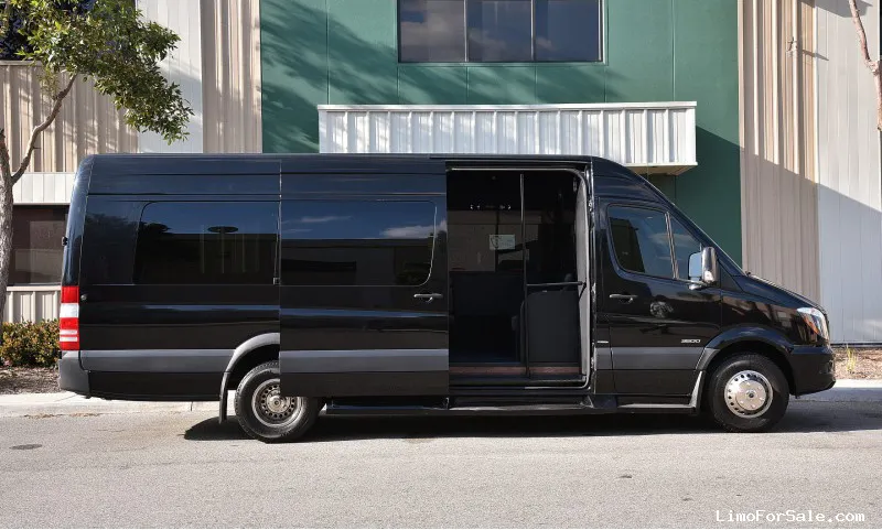 Mercedes-Benz Sprinter Limousine for party bus rental for booking