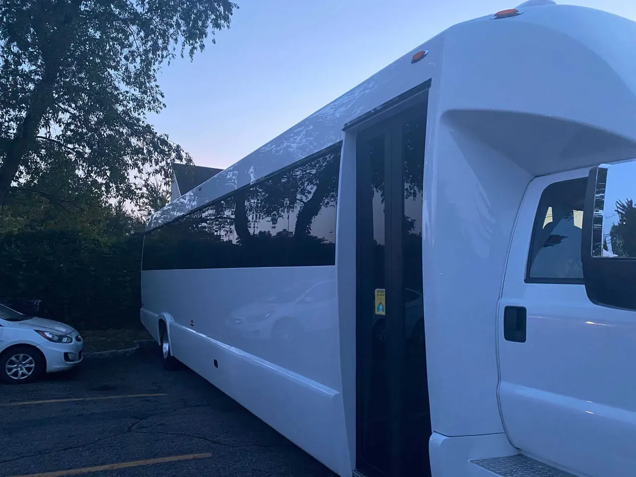 25 Passenger Party Bus 25 Passenger Party Bus (white), with tinted windows