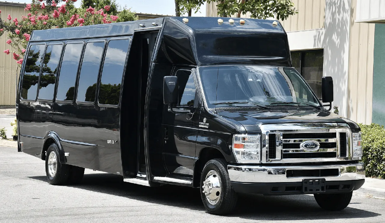 20 Passenger Party Bus (black) for booking