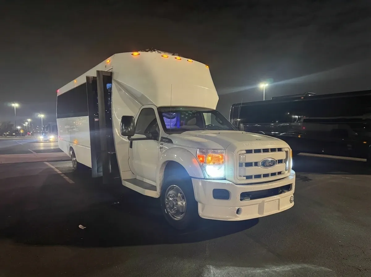 White 24 Passenger Party Bus 24 Passenger Party Bus (white) for booking