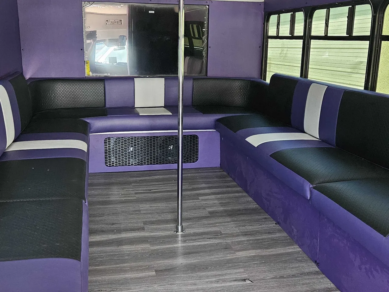 White Purple Magic Purple Magic (white) for party bus rental for booking