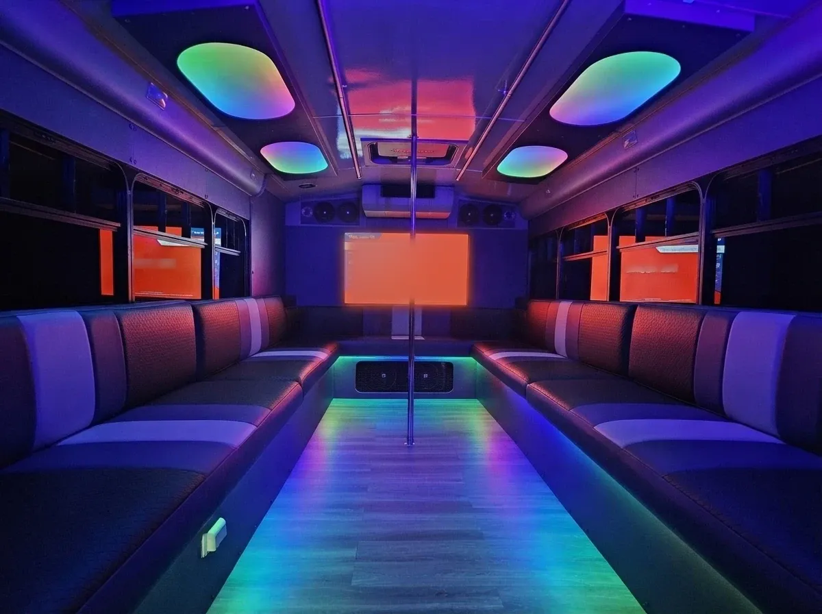 Purple Magic (white) for party bus rental, pic 3