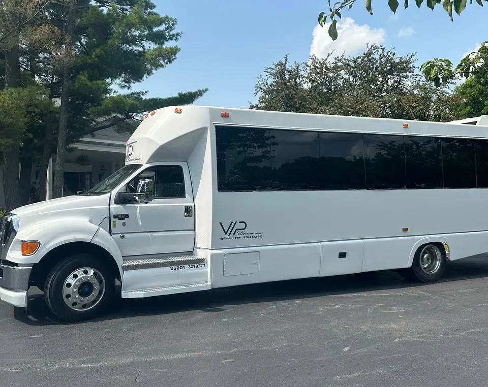 White Tiffany Party Bus for booking